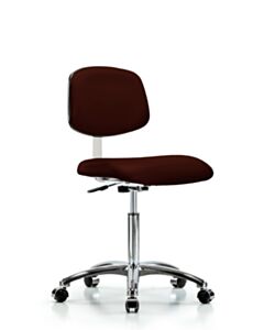 Neta ECOM Clean Room Vinyl Medium Bench Height Chair - Chrome Base