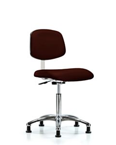 Neta ECOM Clean Room Vinyl Medium Bench Height Chair - Chrome Base
