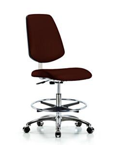 Neta ECOM Clean Room Vinyl Medium Bench Height Chair - Medium Back