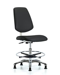 Neta ECOM Clean Room Vinyl Medium Bench Height Chair - Medium Back