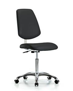 Neta ECOM Clean Room Vinyl Medium Bench Height Chair - Medium Back