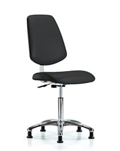 Neta ECOM Clean Room Vinyl Medium Bench Height Chair - Medium Back