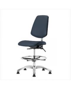 Neta ECOM Clean Room Vinyl Medium Bench Height Chair - Medium Back