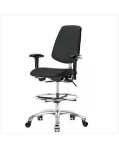Neta ECOM Clean Room Vinyl Medium Bench Height Chair - Medium Back
