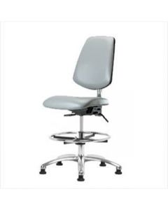 Neta ECOM Clean Room Vinyl Medium Bench Height Chair - Medium Back