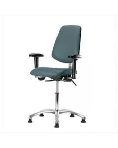 Neta ECOM Clean Room Vinyl Medium Bench Height Chair - Medium Back