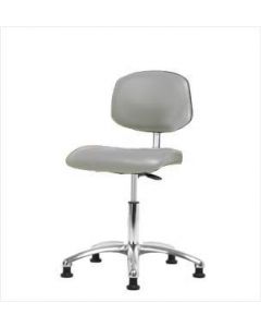 Neta ECOM Clean Room Vinyl Desk Height Chair - Chrome Base Glides