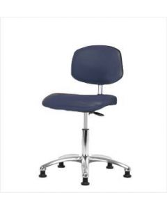 Neta ECOM Clean Room Vinyl Desk Height Chair - Chrome Base Glides