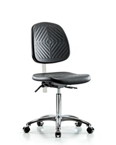 Neta ECOM Clean Room Polyurethane Medium Bench Height Chair - Medium Back