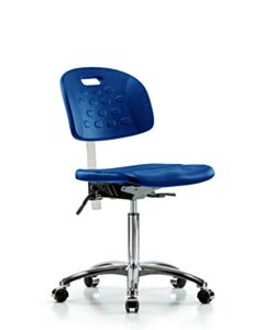 Neta ECOM Class 10 Clean Room Industrial Blue Polyurethane Medium Bench Height