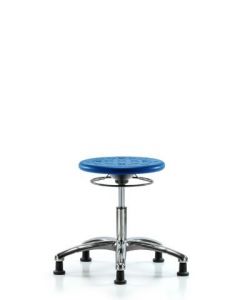 Neta ECOM Class 10 Clean Room Industrial Blue Polyurethane Desk Height Stool