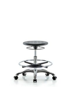 Neta ECOM Class 10 Clean Room Industrial Black Polyurethane Medium Bench Height