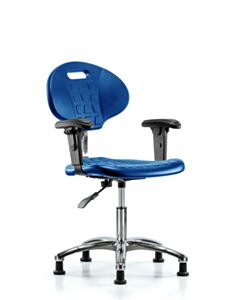 Neta ECOM Class 100 Clean Room Core Industrial Blue Polyurethane Desk Height
