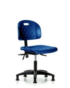 Neta ECOM Newport Industrial Blue Polyurethane Desk Height Chair, Adjustable