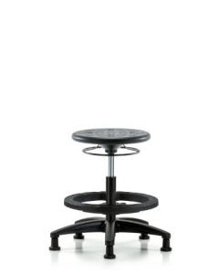 Neta ECOM Industrial Black Polyurethane Medium Bench Height Stool