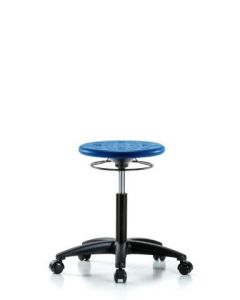 Neta ECOM Industrial Blue Polyurethane Medium Bench Height Stool