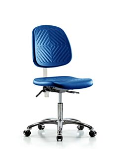 Neta ECOM Class 100 Clean Room Blue Polyurethane Desk Height Chair