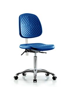 Neta ECOM Class 100 Clean Room Blue Polyurethane Medium Bench Height Chair