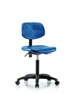 Neta ECOM Blue Polyurethane Medium Bench Height Chair Adjustable From 19.25-26.75 Inches