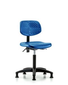 Neta ECOM Blue Polyurethane Medium Bench Height Chair Adjustable From 19.25-26.75 Inches
