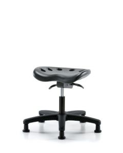 Neta ECOM Black Polyurethane Tractor Sit-Stand Desk Height Stool