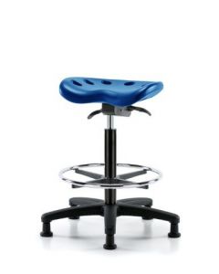 Neta ECOM Blue Polyurethane Tractor Standing Height Sit-Stand Adjustable From 22.5-32 Inches