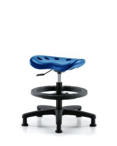 Neta ECOM Blue Polyurethane Tractor Medium Bench Height Stool
