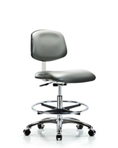 Neta ECOM Class 10 Clean Room Vinyl Medium Bench Height Chair