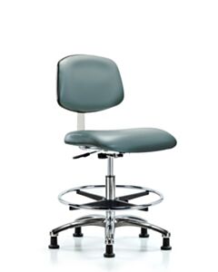Neta ECOM Class 10 Clean Room Vinyl Medium Bench Height Chair