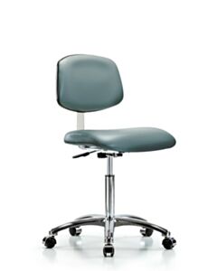 Neta ECOM Class 10 Clean Room Vinyl Medium Bench Height Chair