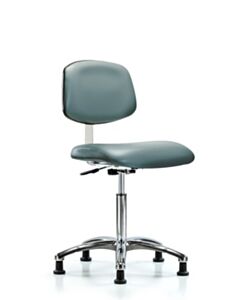 Neta ECOM Class 10 Clean Room Vinyl Medium Bench Height Chair