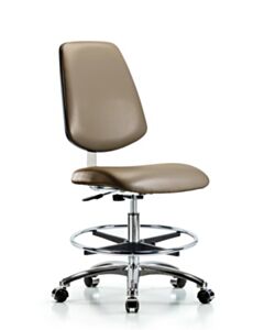 Neta ECOM Class 10 Clean Room Vinyl Medium Bench Height Chair