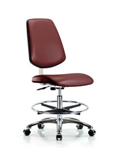 Neta ECOM Class 10 Clean Room Vinyl Medium Bench Height Chair