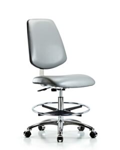 Neta ECOM Class 10 Clean Room Vinyl Medium Bench Height Chair