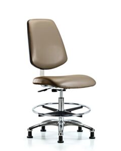 Neta ECOM Class 10 Clean Room Vinyl Medium Bench Height Chair