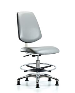 Neta ECOM Class 10 Clean Room Vinyl Medium Bench Height Chair