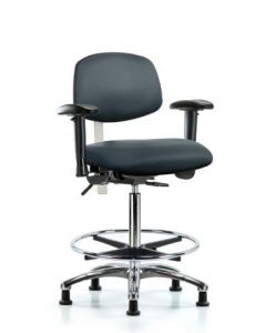 Neta ECOM Class 100 Vinyl High Bench Height Clean Room Chair