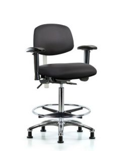 Neta ECOM Class 100 Vinyl High Bench Height Clean Room Chair