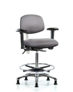 Neta ECOM Class 100 Vinyl High Bench Height Clean Room Chair