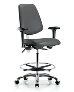 Neta ECOM Class 100 Vinyl High Bench Height Clean Room Chair