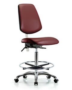 Neta ECOM Class 100 Vinyl High Bench Height Clean Room Chair