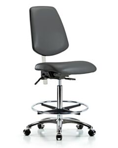 Neta ECOM Class 100 Vinyl High Bench Height Clean Room Chair