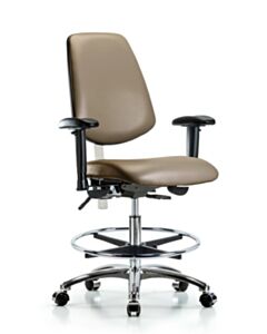 Neta ECOM Class 100 Vinyl Medium Bench Height Clean Room Chair
