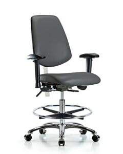 Neta ECOM Class 100 Vinyl Medium Bench Height Clean Room Chair