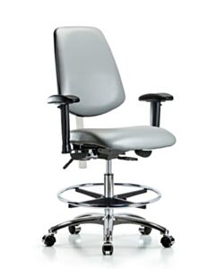 Neta ECOM Class 100 Vinyl Medium Bench Height Clean Room Chair