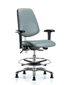 Neta ECOM Class 100 Vinyl Medium Bench Height Clean Room Chair