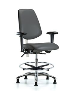 Neta ECOM Class 100 Vinyl Medium Bench Height Clean Room Chair