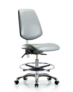 Neta ECOM Class 100 Vinyl Medium Bench Height Clean Room Chair