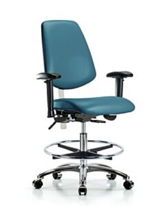 Neta ECOM Class 100 Vinyl Medium Bench Height Clean Room Chair