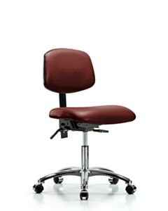 Neta ECOM Vinyl Desk Height Chair In Chrome Adjustable From 19-24 Inches